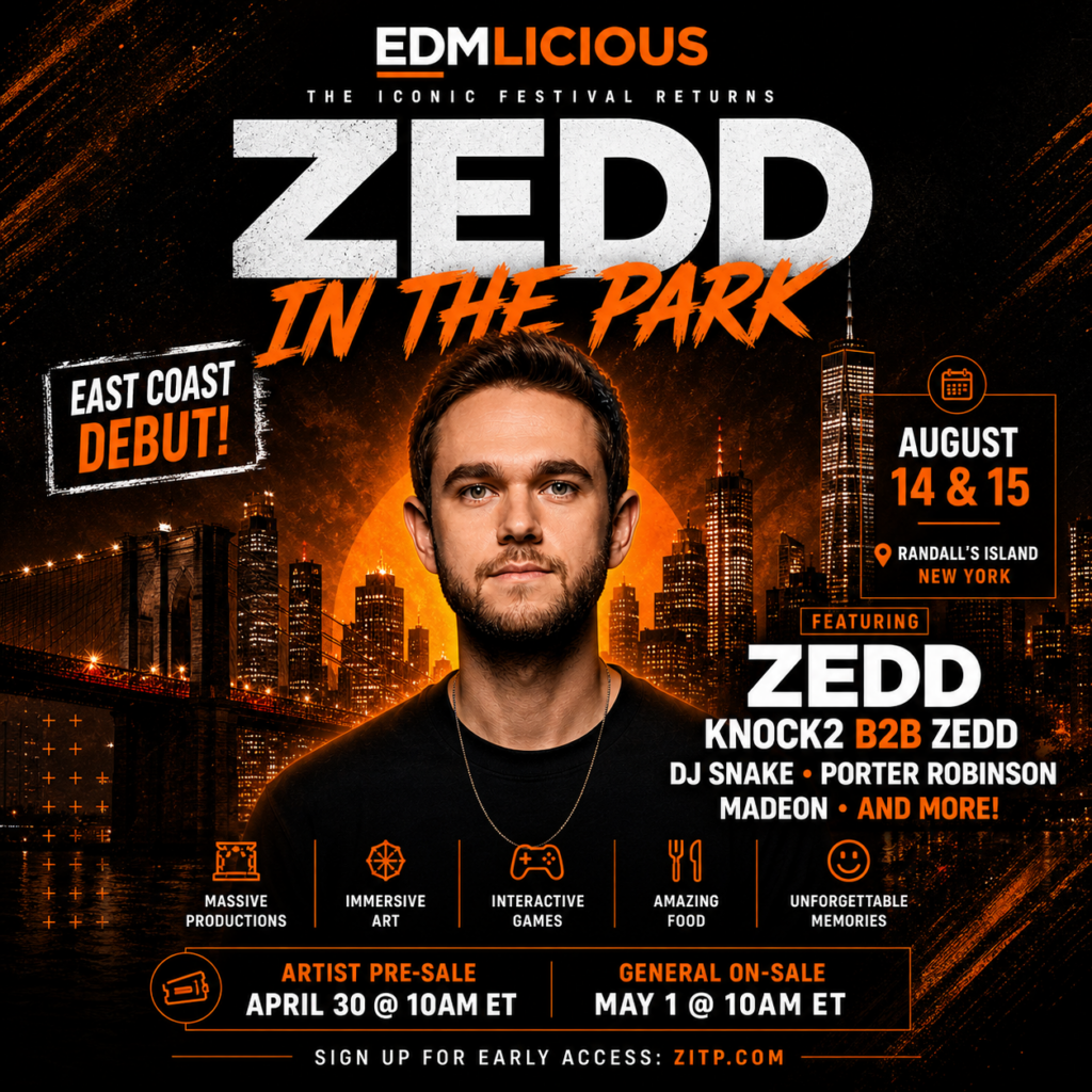 Zedd Brings “Zedd In The Park” to New York for Massive East Coast Debut